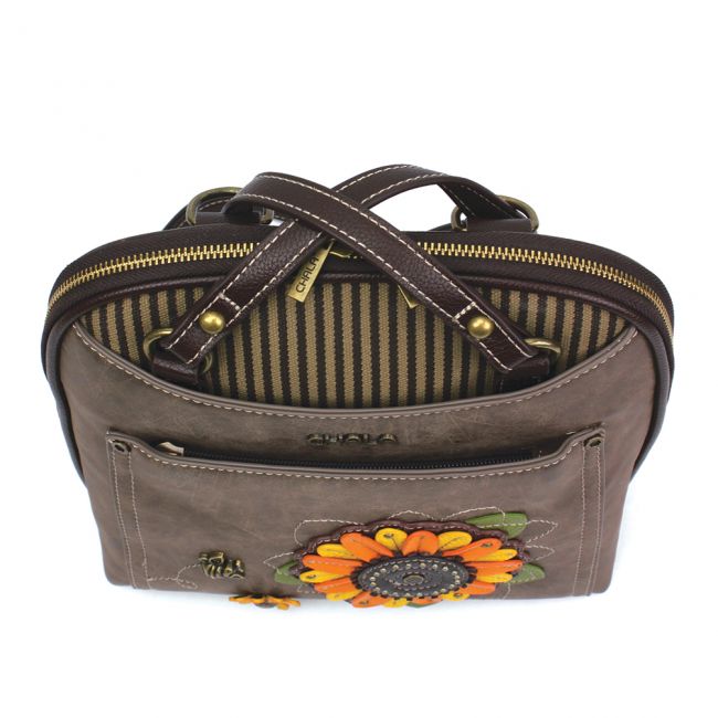 CHALA Convertible Backpack Purse Sunflower is a purse lovers dream. Show your personality with a sunflower backpack! 
