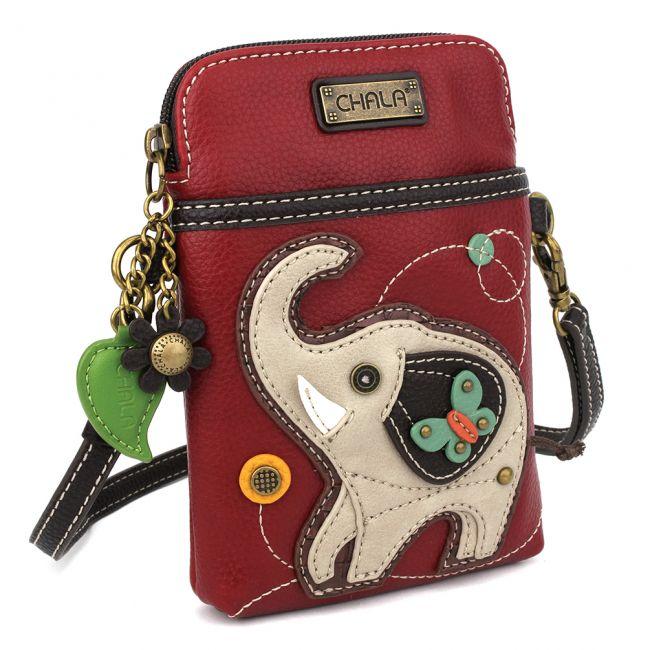 CHALA Elephant Cellphone Crossbody Case Red | Enchanted Memories