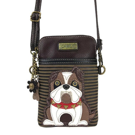 CHALA English Bulldog Cell Phone Crossbody Shoulderbag | Enchanted Memories