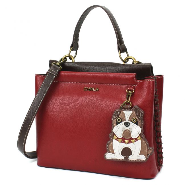 CHALA Charming Satchel Bulldog Handbags the perfect gift for animal lovers especially English Bulldog Lovers