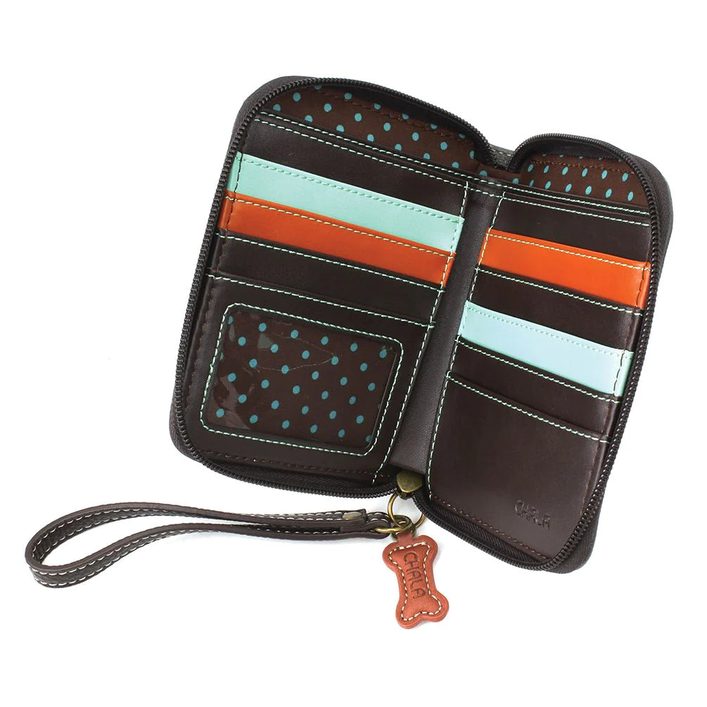 Chala Dog Paw Black and White Wallet is the perfect gift for dog lovers.