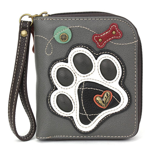 Chala Dog Paw Black and White Wallet is the perfect gift for dog lovers.