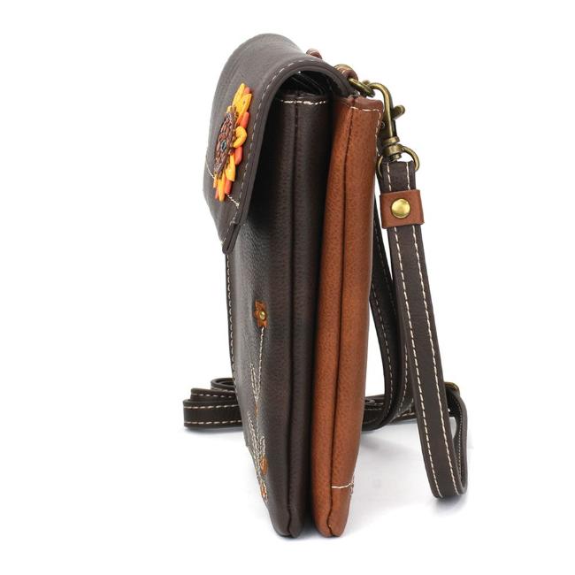 Chala Criss Crossbody is the most stylist way to hold your cellphone. RFID protective and perfect for any nature or sunflower lover. You can't go wrong with this fun cellphone crossbody.
