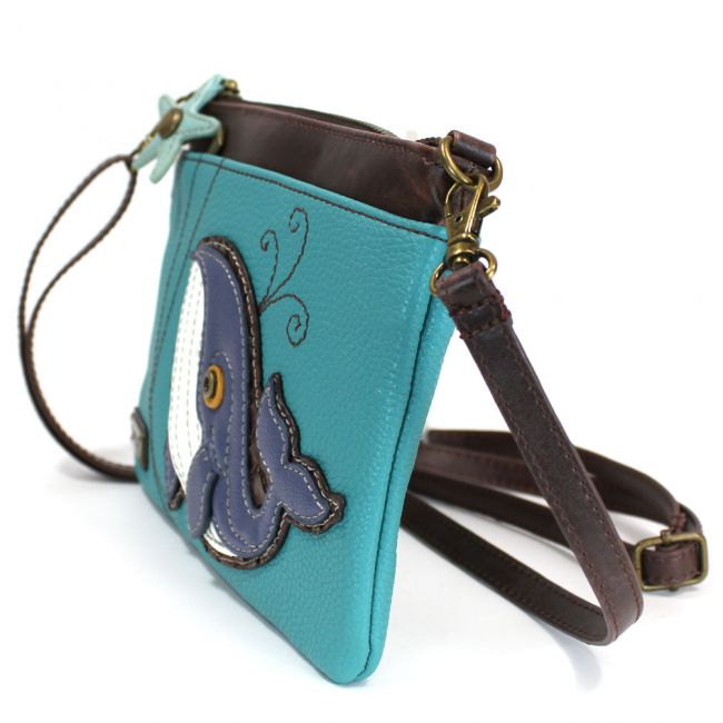 Chala Whale Mini Crossbody Purse - the cutest shoulder bag you will ever own. Perfect handbag for ocean, sea and whale lovers.