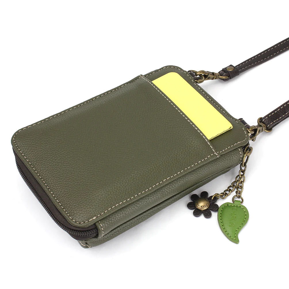Our Chala Monarch Crossbody Wallet Cellphone Case is perfect for butterfly and nature lovers. A beautiful monarch butterfly adorns the front of this fabulous wallet crossbody and there's even room for your cellphone!