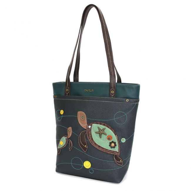 Chala Sea Turtles Deluxe Everyday Tote Bag is the most adorable tote bag you'll ever own! Get this adorable purse for yourself, a friend or a family member. This is the perfect shoulder bag for lovers of the ocean!