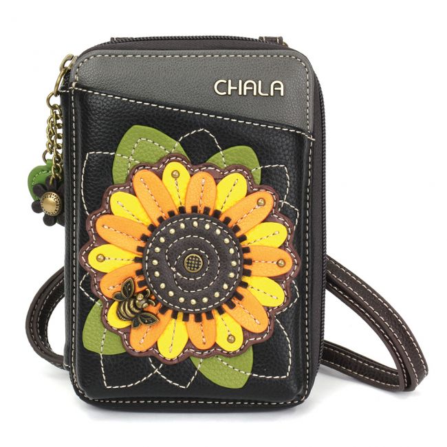 Chala Sunflower Crossbody Wallet is perfect for nature and sunflower lovers. Hold your wallet, your cellphone, credit cards and more.