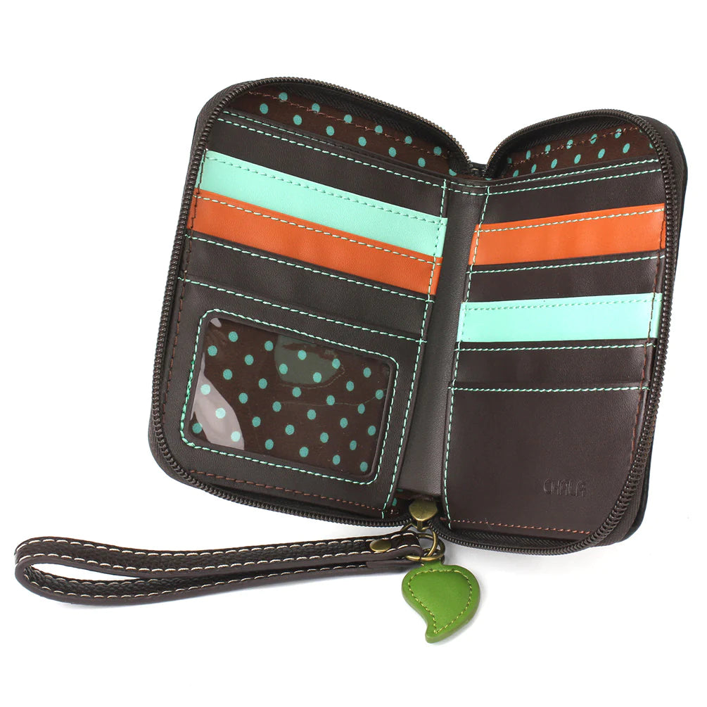 Chala Sunflowers Zip Around Wallet is perfect for nature and sunflower lovers.