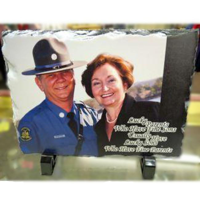 Wedding / Anniversary Slate Photo Plaques - Enchanted Memories, Custom Engraving & Unique Gifts