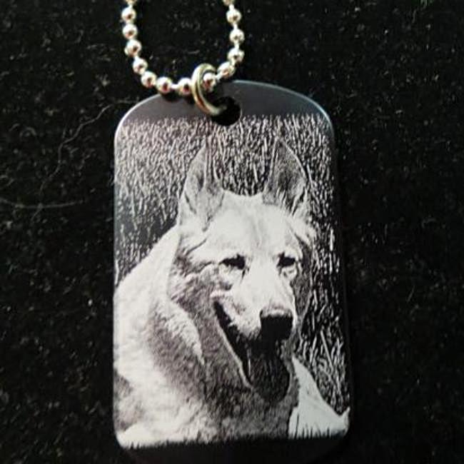 Custom Engraved Pet Photo Dog Tag Keychain with Picture of My Dog or Cat Etched Picture Keychain | Enchanted Memories, Custom Engraving & Unique Gifts