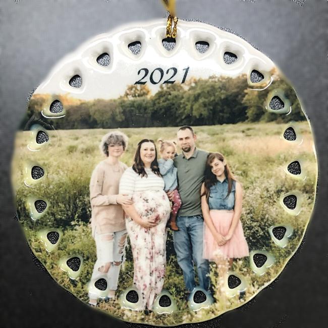 Personalized Ceramic Photo Christmas Ornament Made Just For You With Your Favorite Picture Family Pets Home Cars Custom Made