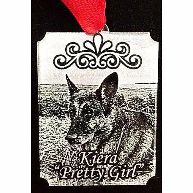 Personalized Acrylic Dog Photo Christmas Ornament In Memory Of | Enchanted Memories, Custom Engraving & Unique Gifts