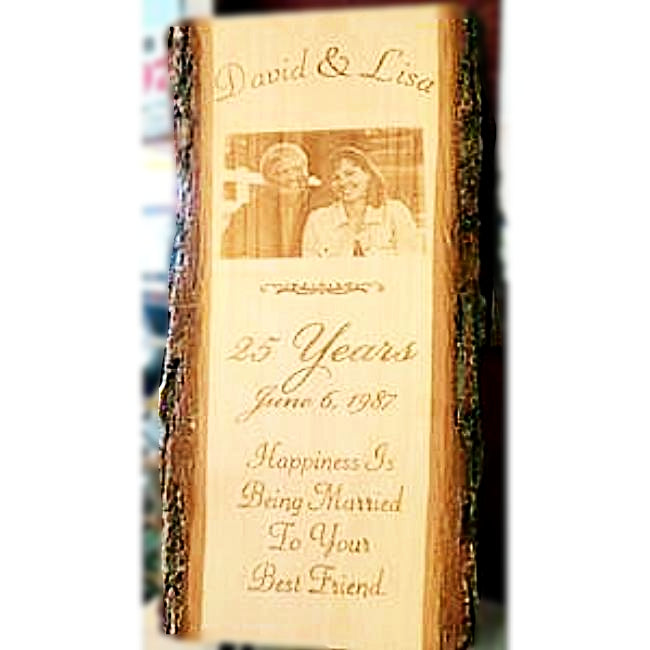 Engraved Couples Photo Wooden Plaque Etched with Your Own Photograph Makes the Perfect Wedding or Anniversary Gift | Enchanted Memories, Custom Engraving & Unique Gifts