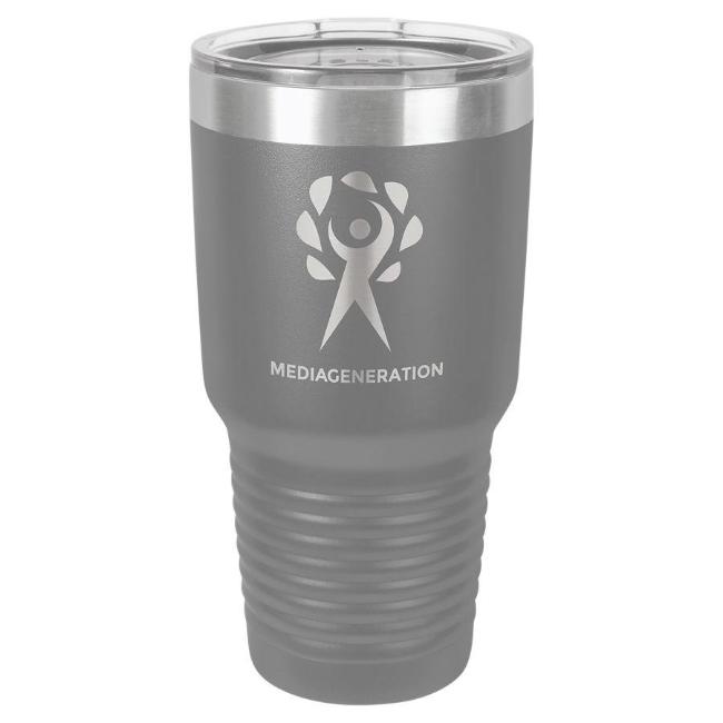 Engraved Yeti Style Insulated Tumbler Mug Stainless Steel Gray Personalized | Enchanted Memories, Custom Engraving & Unique Gifts