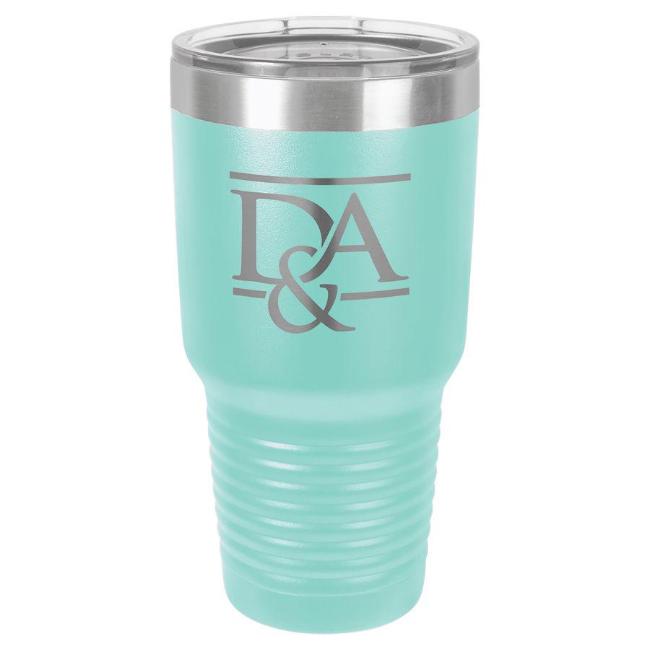 Engraved Yeti Style Insulated Tumbler Mug Stainless Steel Turquoise Personalized | Enchanted Memories, Custom Engraving & Unique Gifts