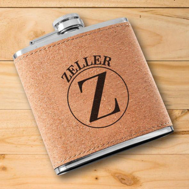 Personalized Cork Flask - Enchanted Memories, Custom Engraving & Unique Gifts