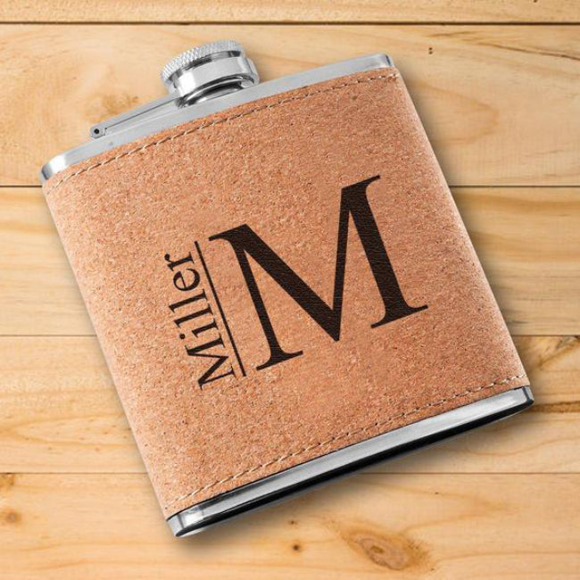 Personalized Cork Flask - Enchanted Memories, Custom Engraving & Unique Gifts