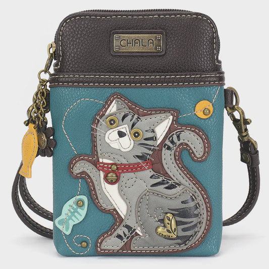 CHALA Crossbody Cell Phone Case - Cat Gray Tabby
