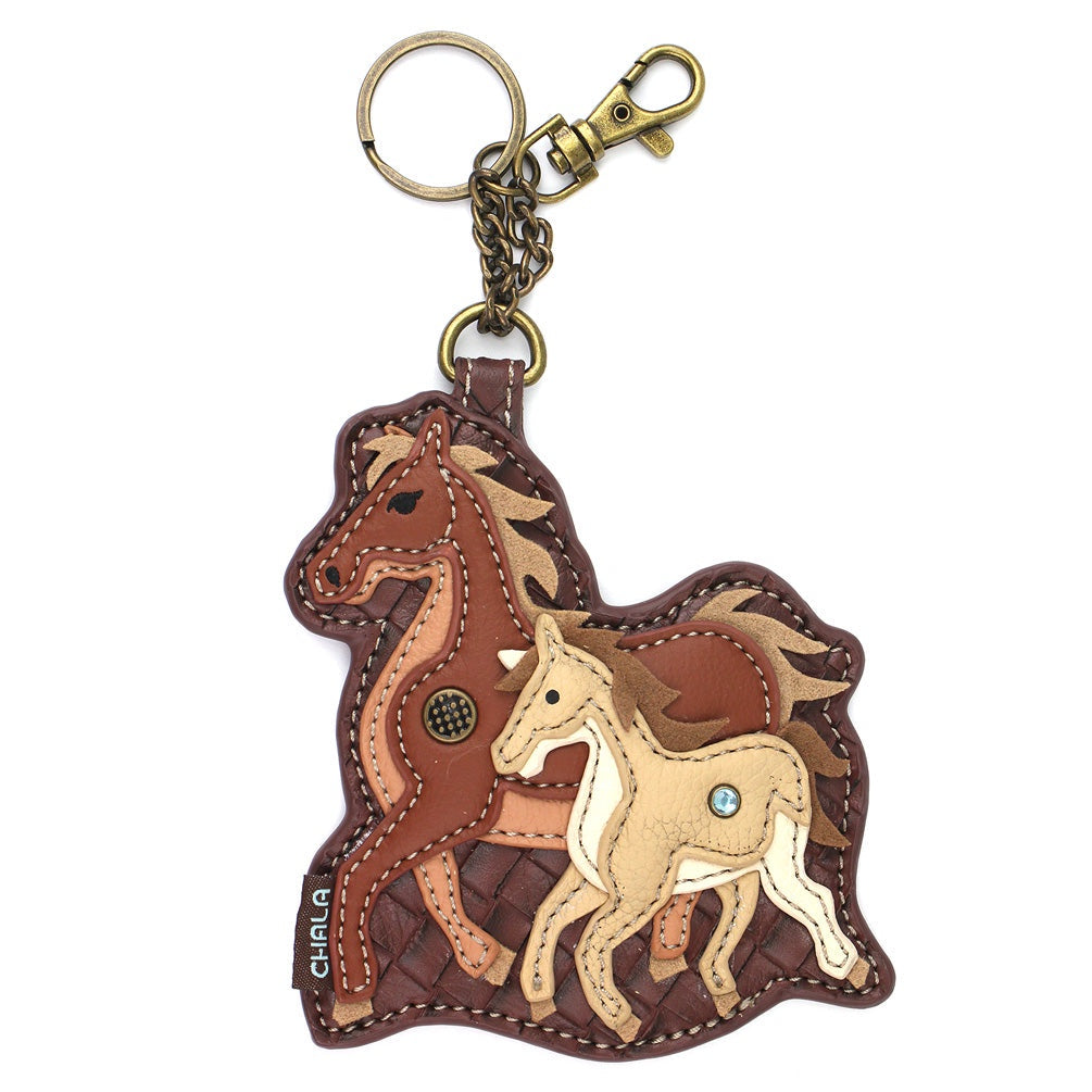 CHALA Horse Family Keyfob, Coin Purse, Purse Charm