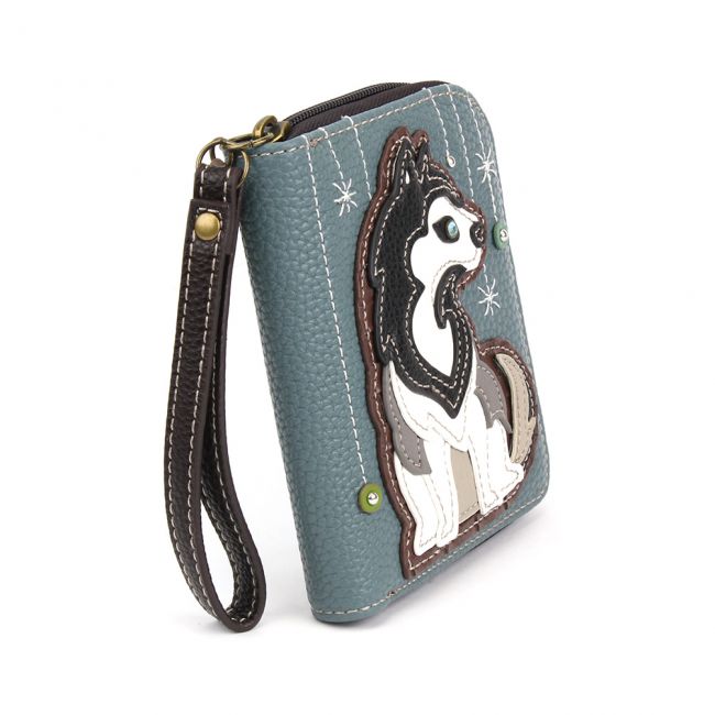 CHALA Husky Dog Wallet - Enchanted Memories, Custom Engraving & Unique Gifts
