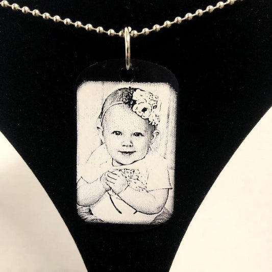 Personalized Photo Keepsake Necklace Pendant with my own picture | Enchanted Memories, Custom Engraving & Unique Gifts