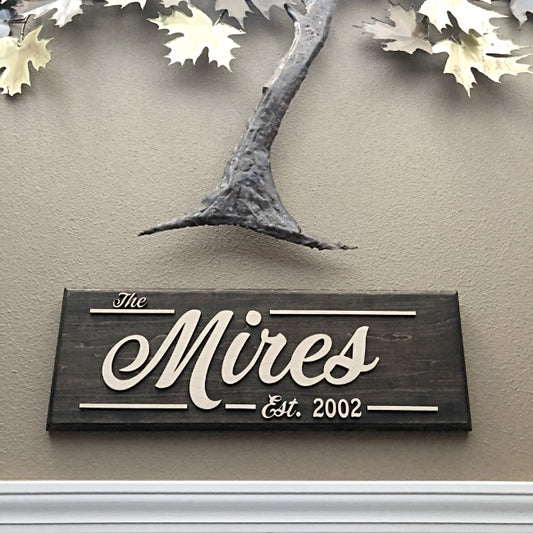 Custom Family Name Sign
