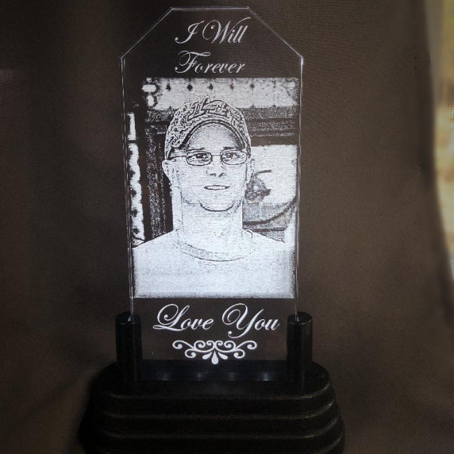 Memorial Photo Light Up Sympathy Gift with Picture | Enchanted Memories, Custom Engraving & Unique Gifts
