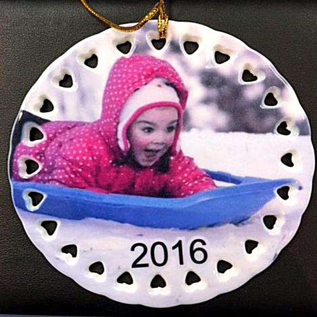 Personalized Ceramic Photo Christmas Ornament Made Just For You With Your Favorite Picture Family Pets Home Cars Custom Made