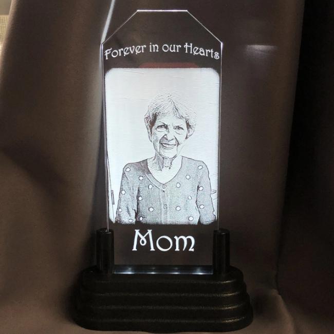 Personalized Picture Memorial Gift Light Up for Your Loved One. Our sympathy photo gift commemorates a beautiful life.