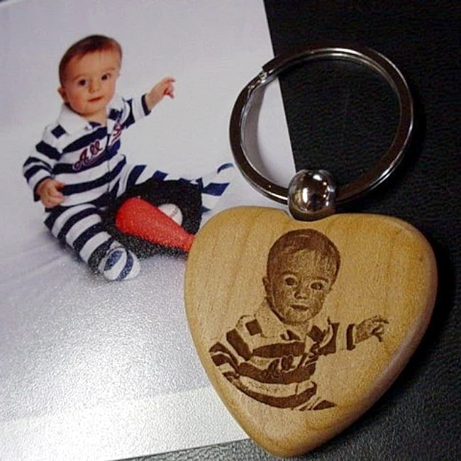 Our keychain engraved with your picture is a perfect affordable photo gift, etched photo key chain, personalized keychain | Enchanted Memories