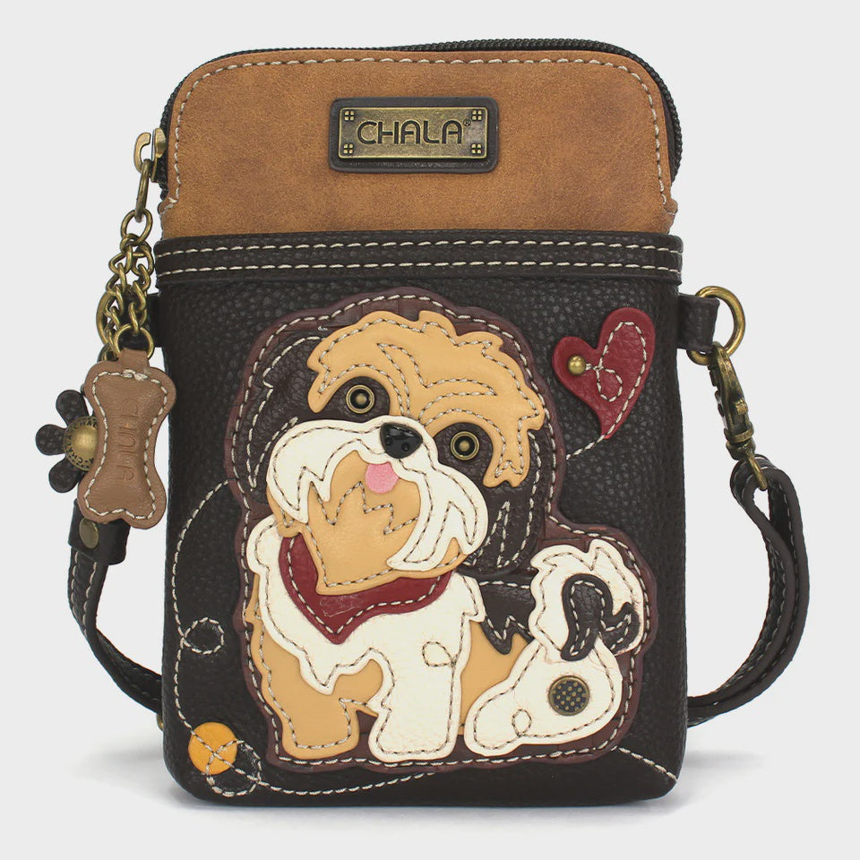 CHALA Crossbody Cell Phone Case - Shih Tzu Dark