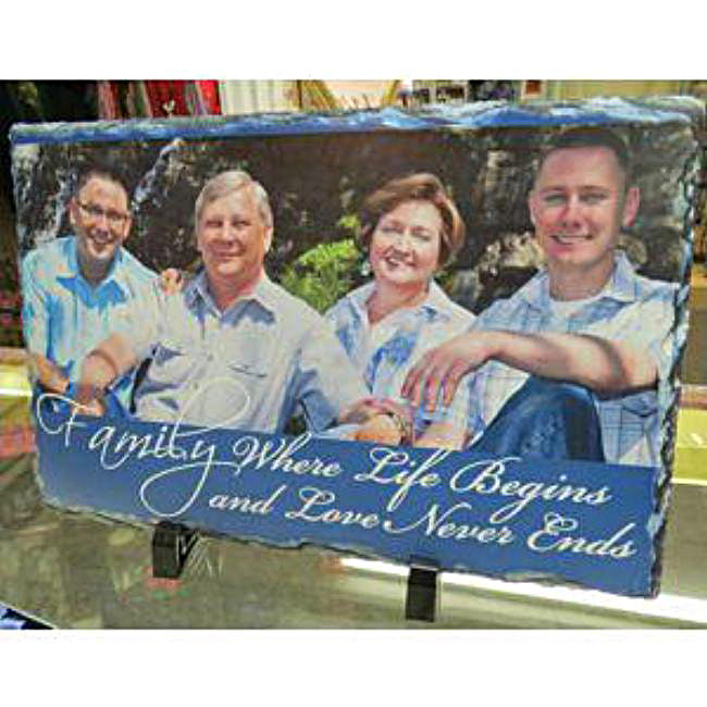 Natural Slate Family Photo Plaques - Enchanted Memories, Custom Engraving & Unique GiftsCustom Natural Slate Family Photo Plaques - Enchanted Memories, Custom Engraving & Unique Gifts