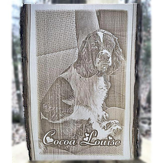 Custom Picture in wood engraved with your favorite photograph to display and enjoy for all time.