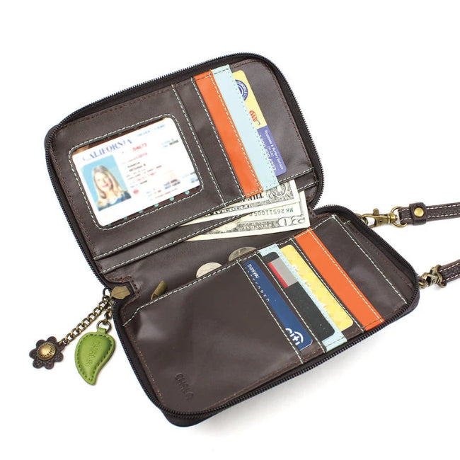 CHALA Crossbody Cell Phone Case/Wallet - Owl - Enchanted Memories, Custom Engraving & Unique Gifts