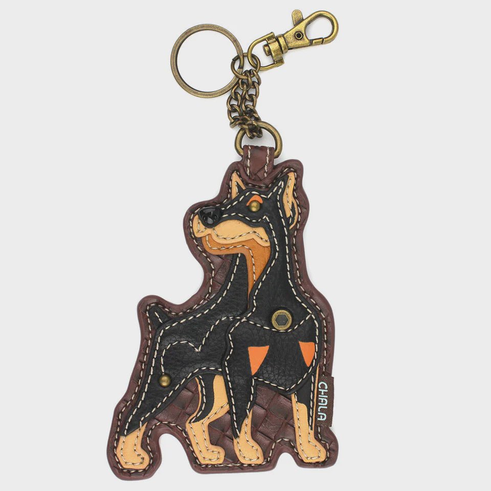 CHALA Doberman Keyfob, Coin Purse, Purse Charm