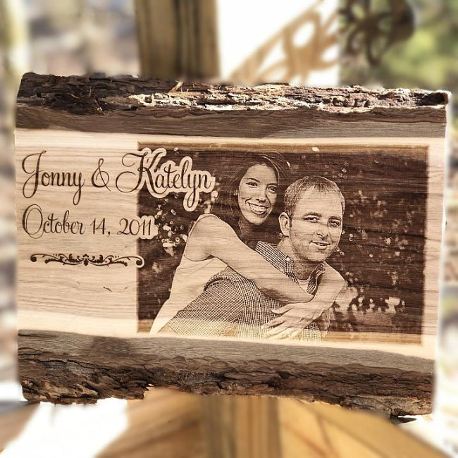 Wooden Photo Plaque for Couples