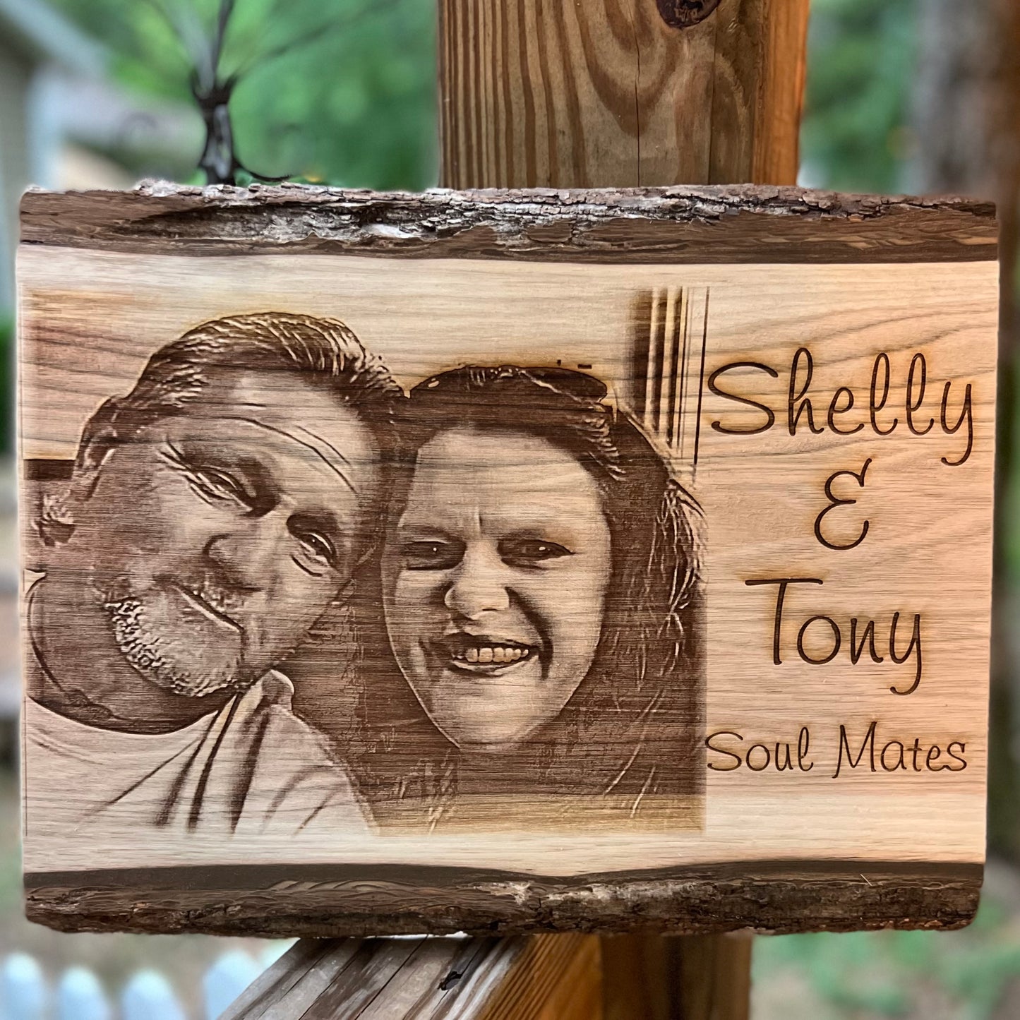 Wooden Photo Plaque for Couples