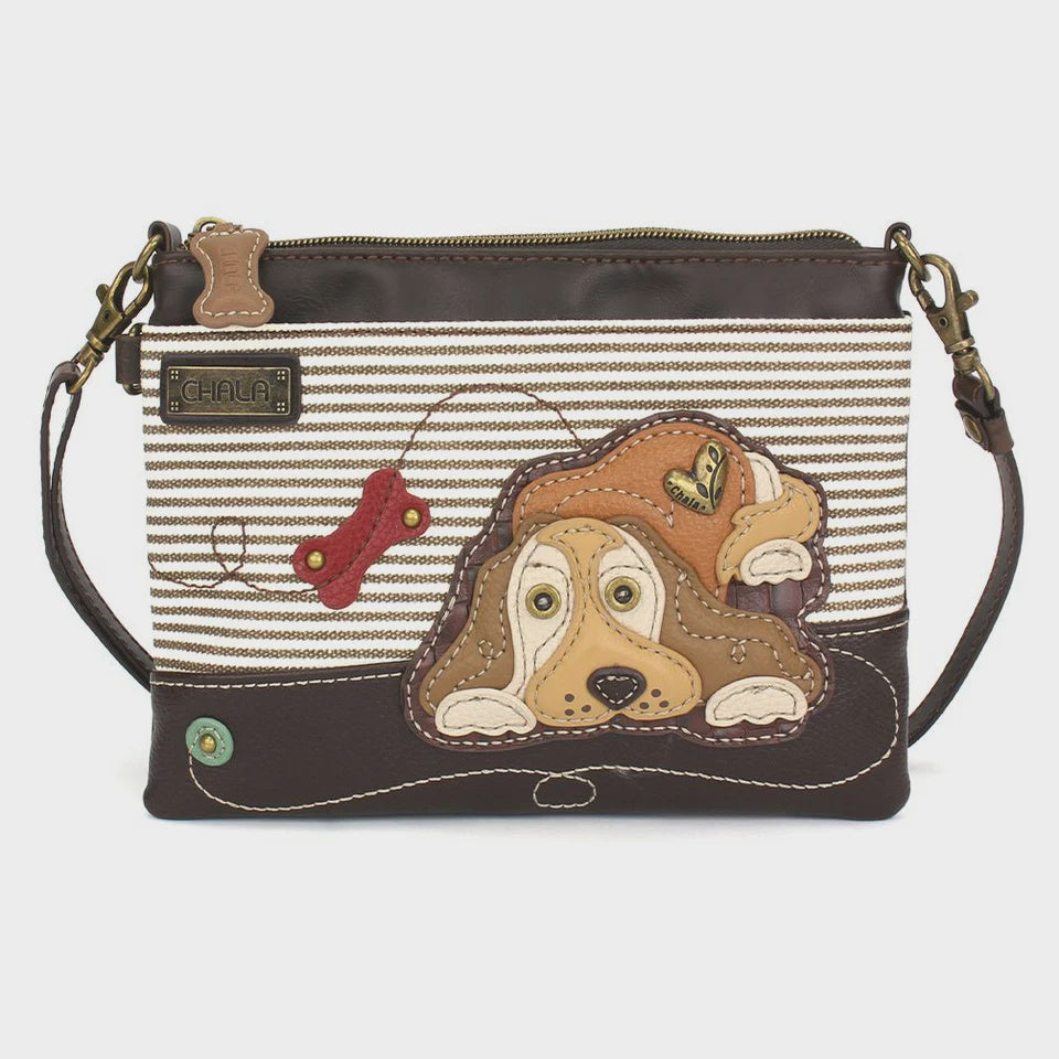 CHALA Mini Crossbody Dog Cocker Spaniel Brown
