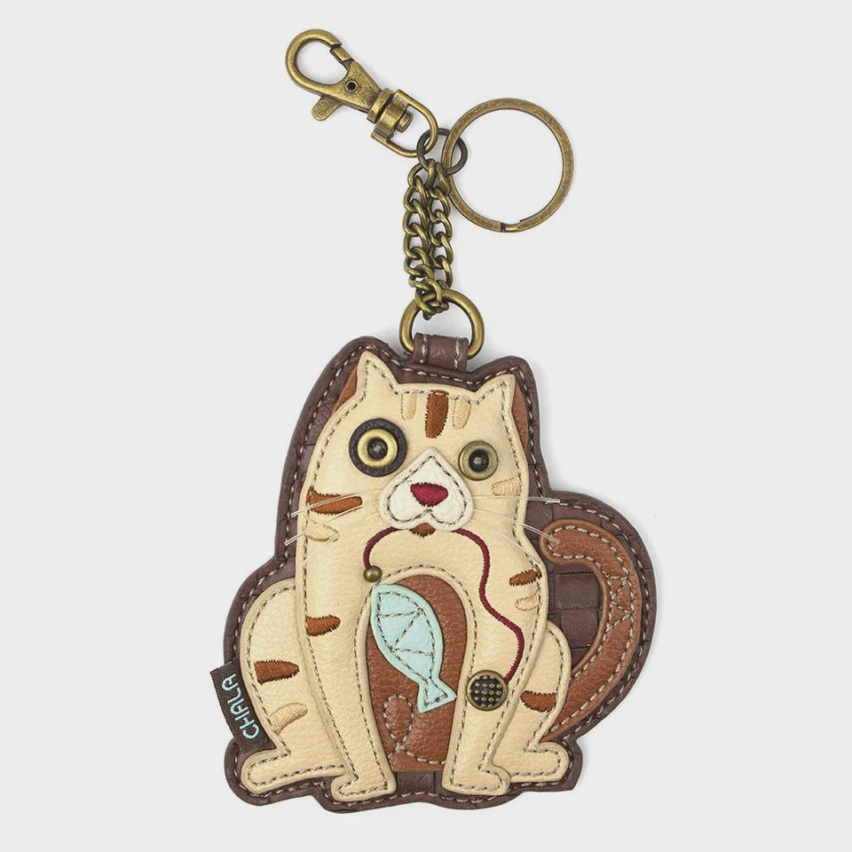 CHALA Cat Striped Keyfob, Coin Purse, Purse Charm