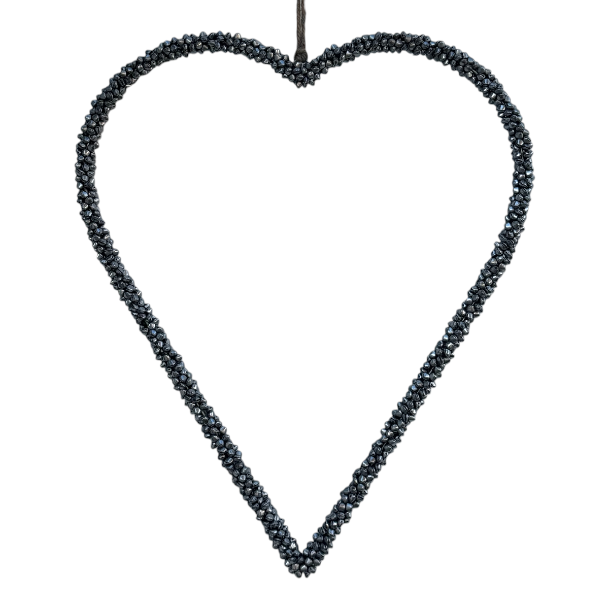 Hanging Jingle Bell Nickel-Plated Heart Wreath-Garden Bell