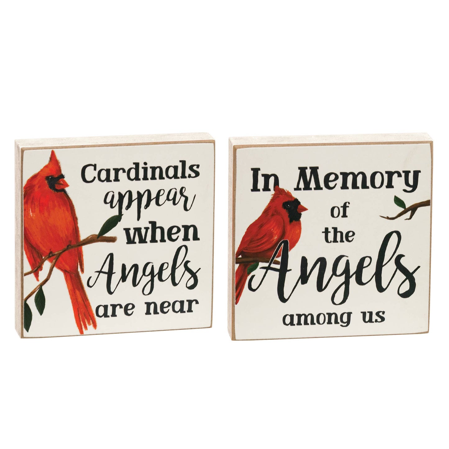 Cardinals Appear Square Block, 2 Assorted