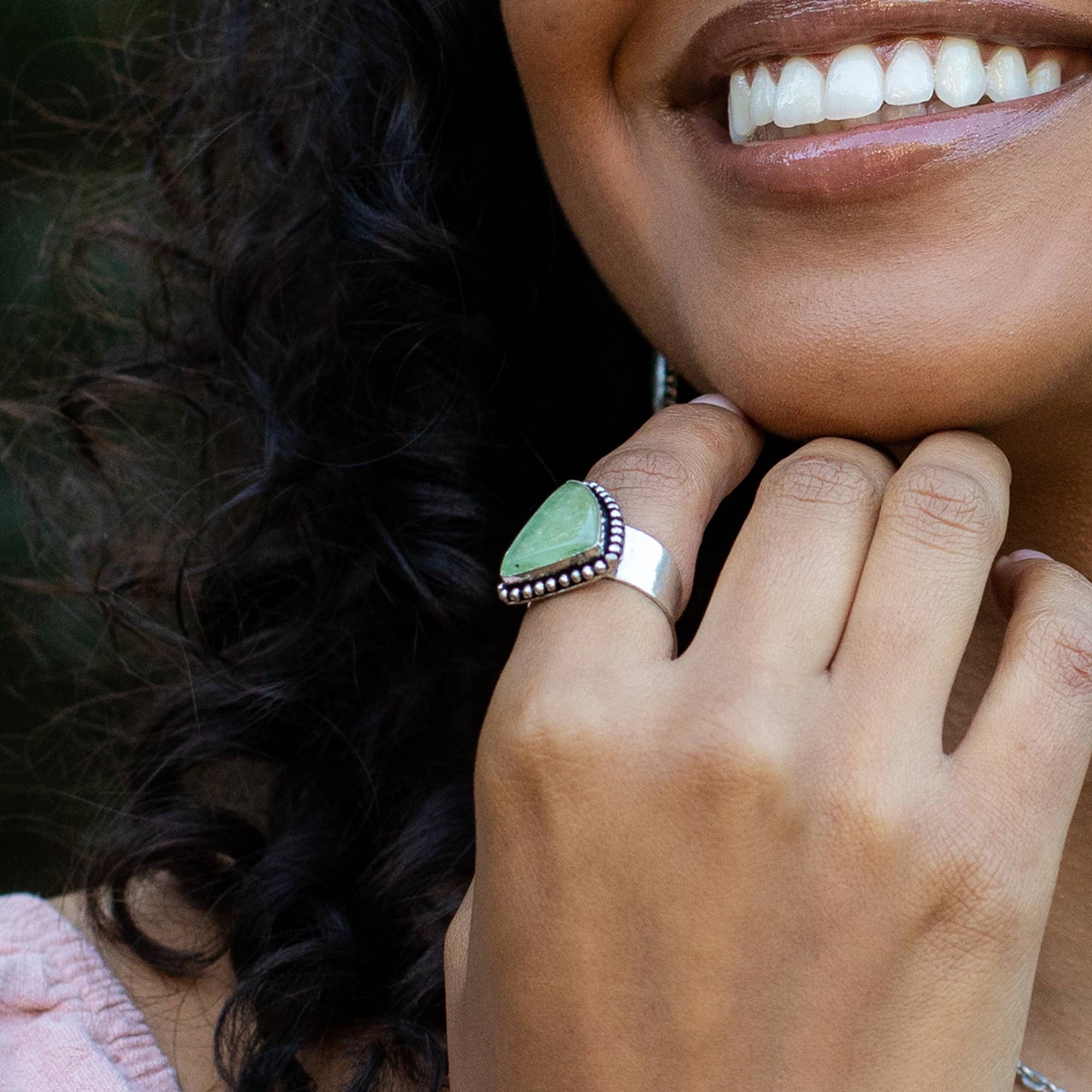 Anju Kashi Semiprecious Stone Large Rings