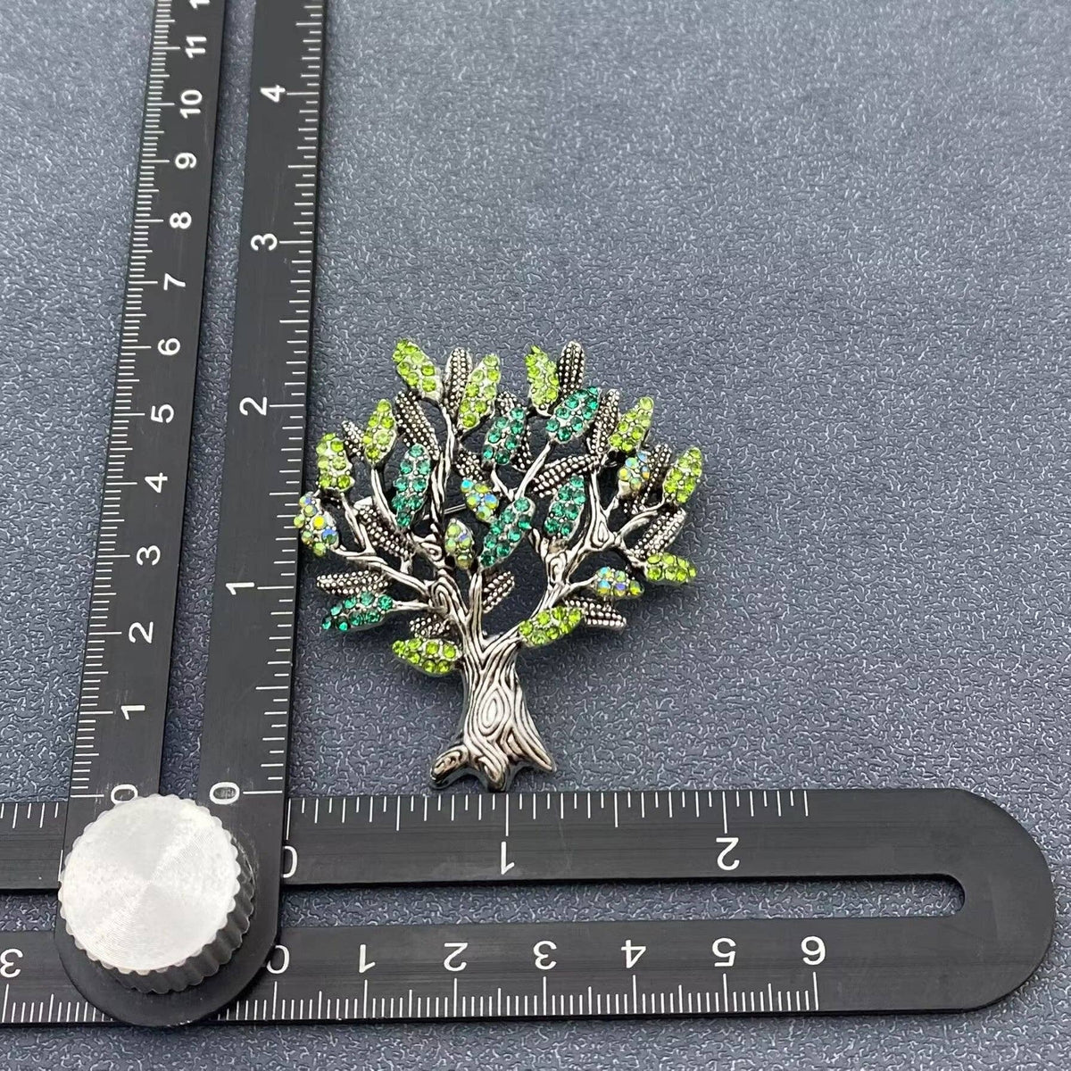 Rhinestone Tree Brooch