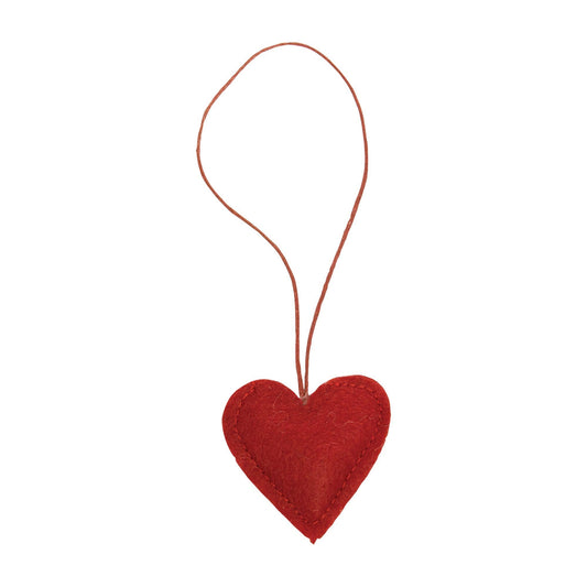 12/Set, Fabric Heart Ornaments