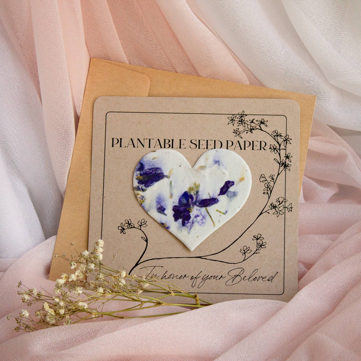Plantable Seed Paper - Memorial, Sympathy, Tribute