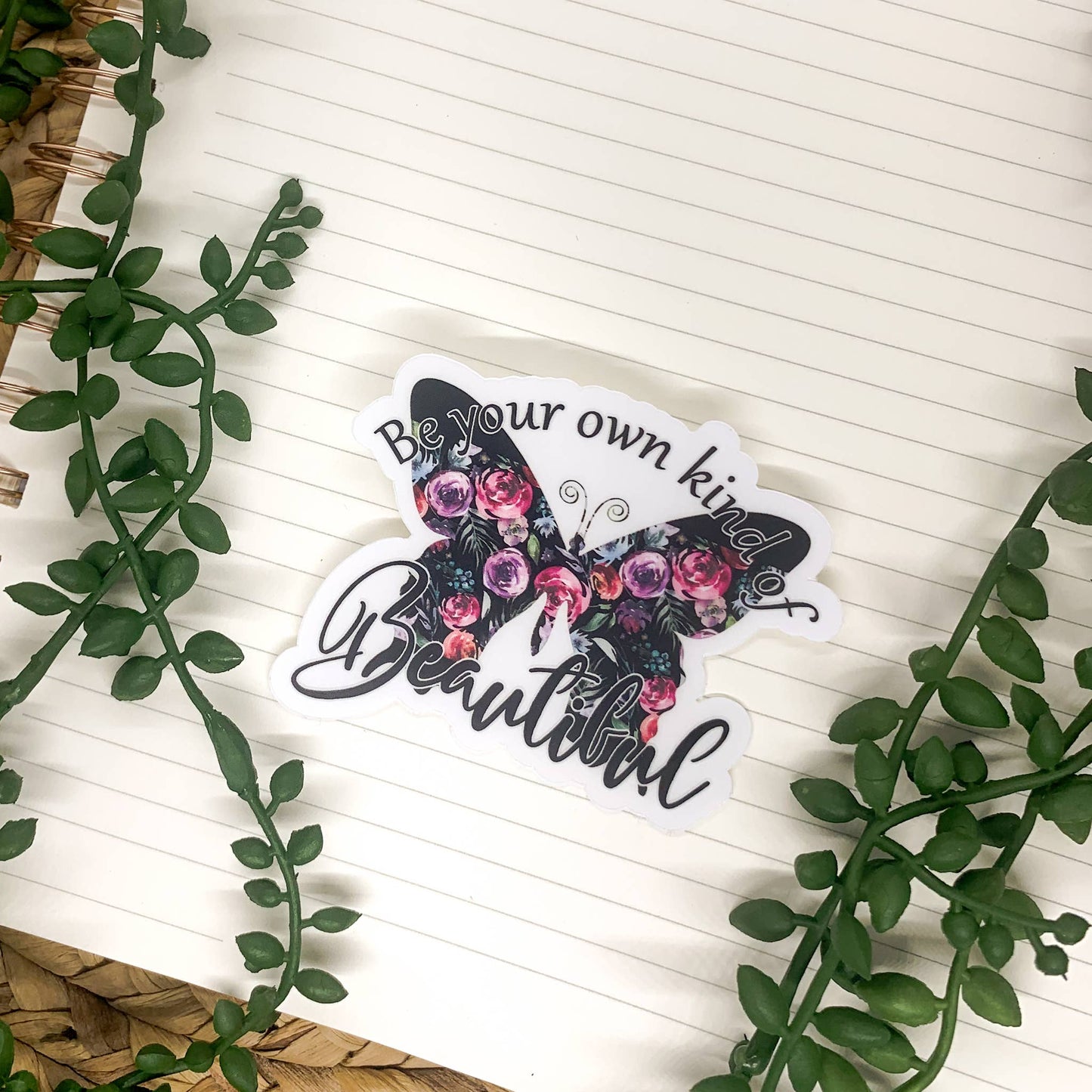Be Your Own Kind Of Beautiful Clear, Vinyl Sticker, 3x3 in.
