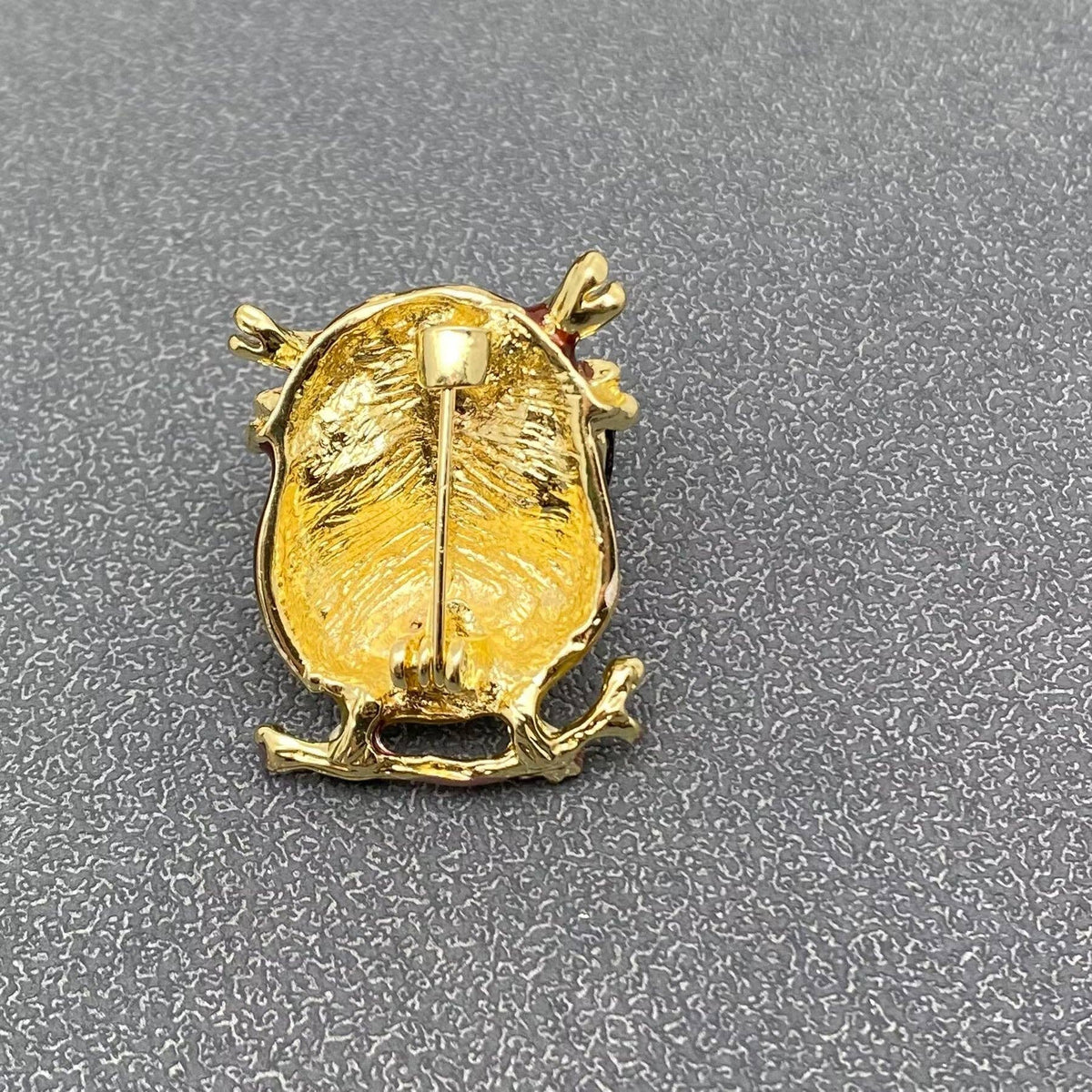 Owl with Glasses Enamel Brooch