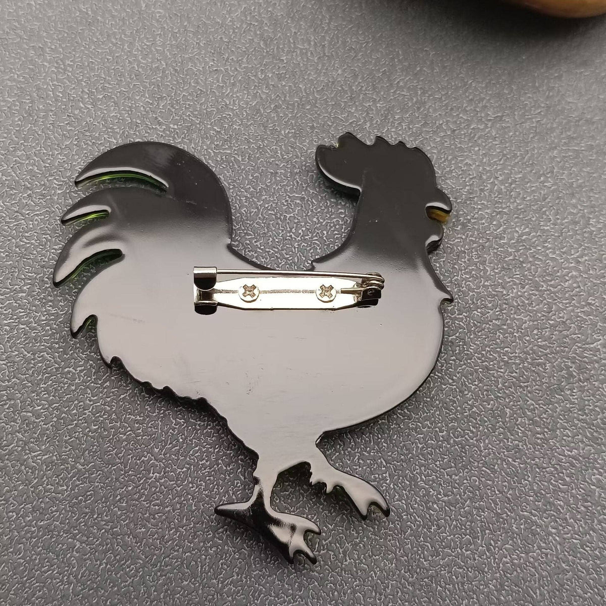Cock Acrylic Brooch