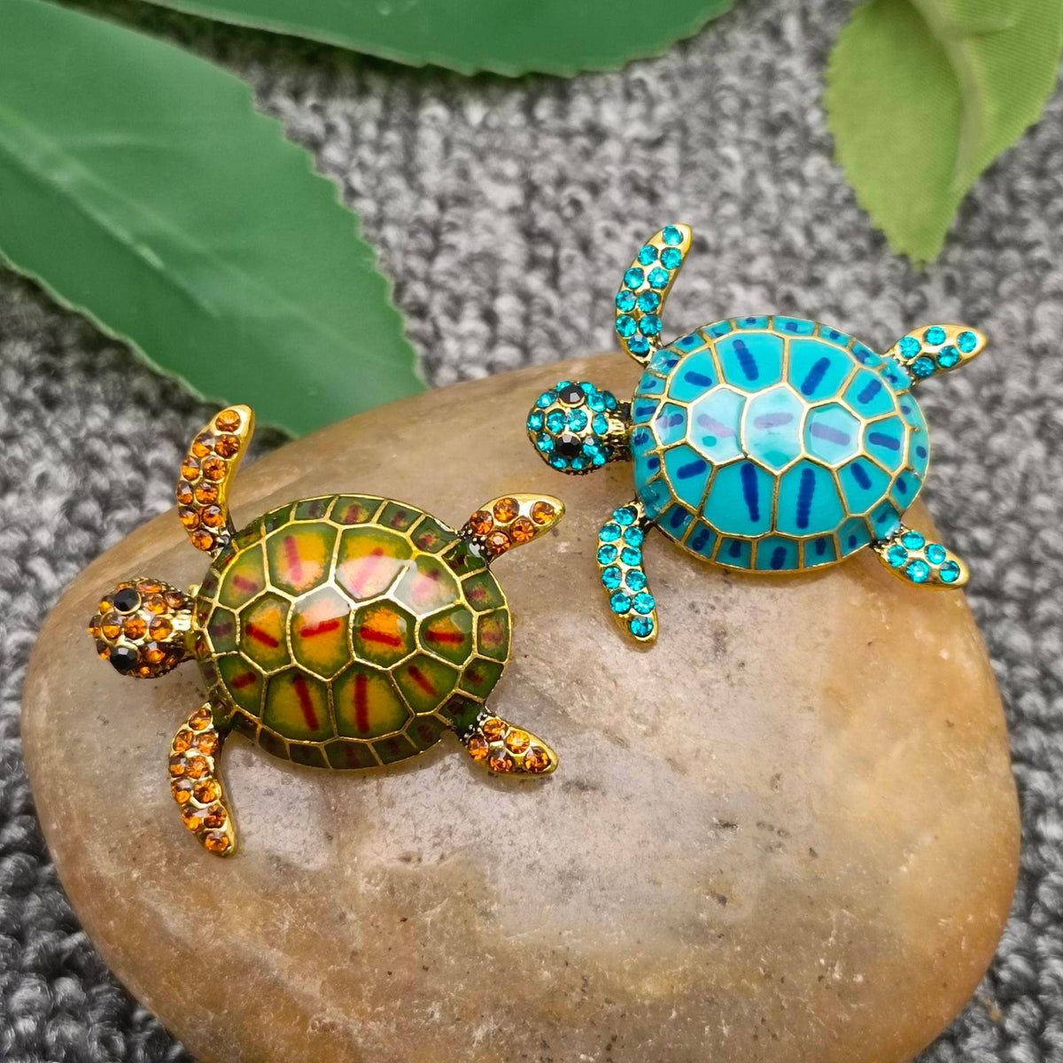 Enamel Turtle Brooch
