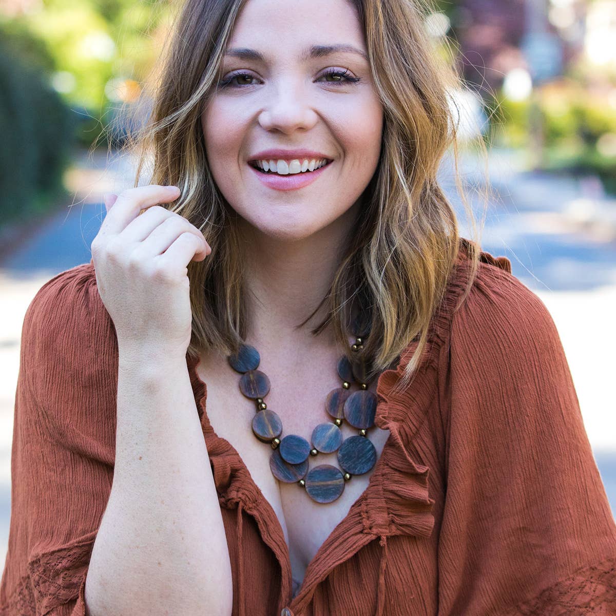 Omala Autumn Neutrals Collection Necklace - Discs Necklace